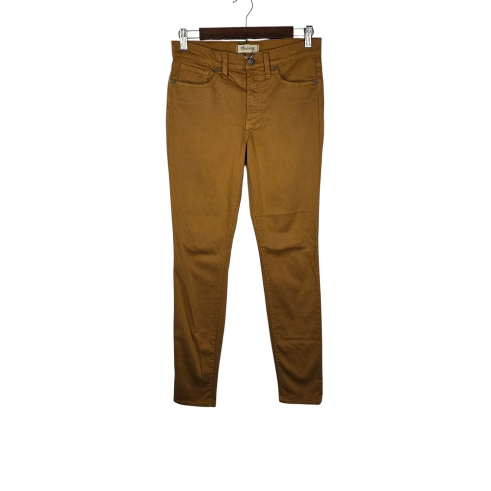 Madewell Skinny Jeans Womens 27 Mustard Brown 9 In High Rise Indie Boho Earthy